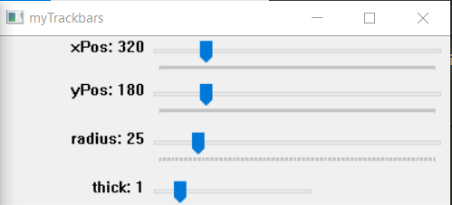 OpenCV Trackbars